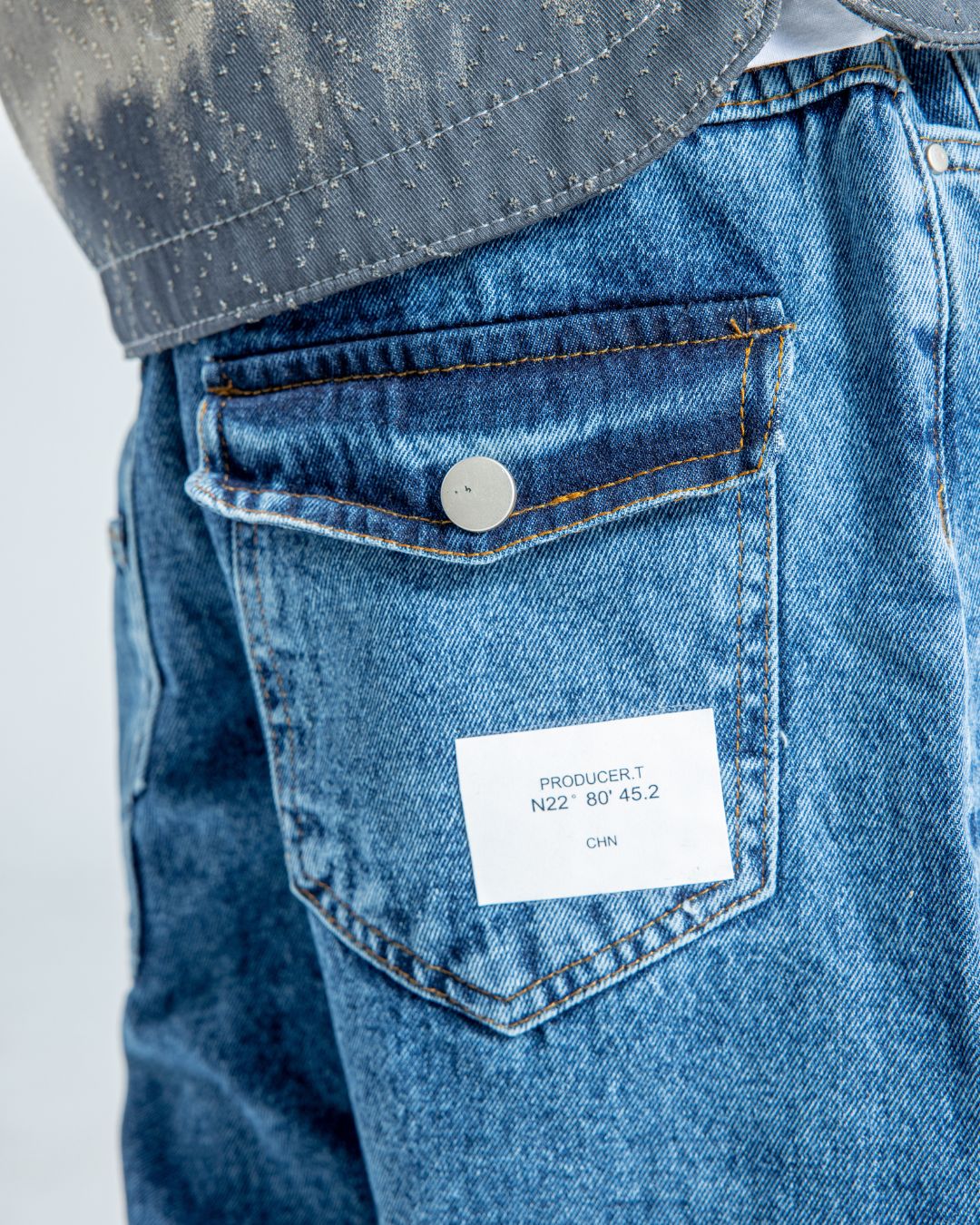 Pocket Patchy Jeans X Blue