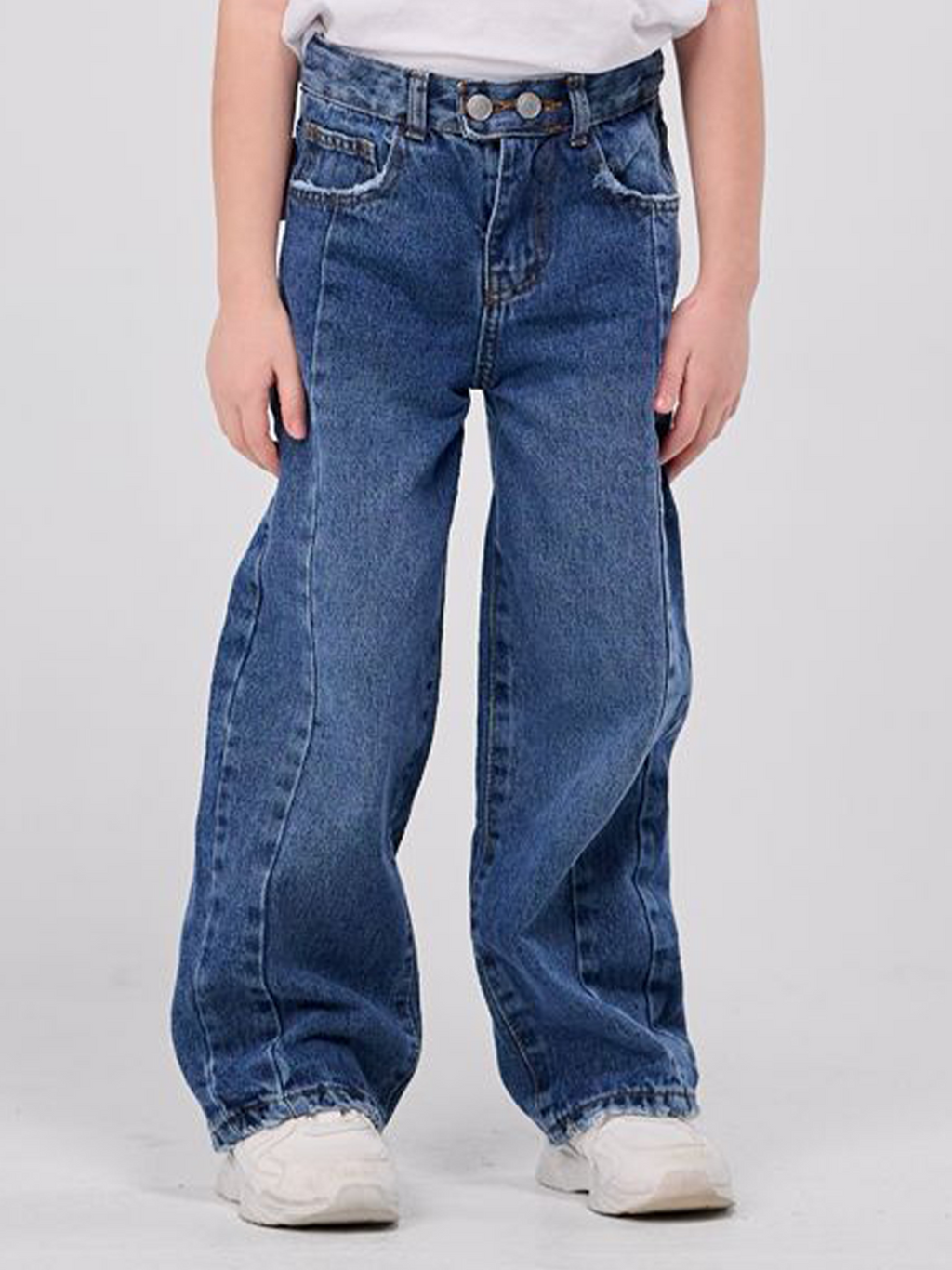 Two Buttons Denim Pants