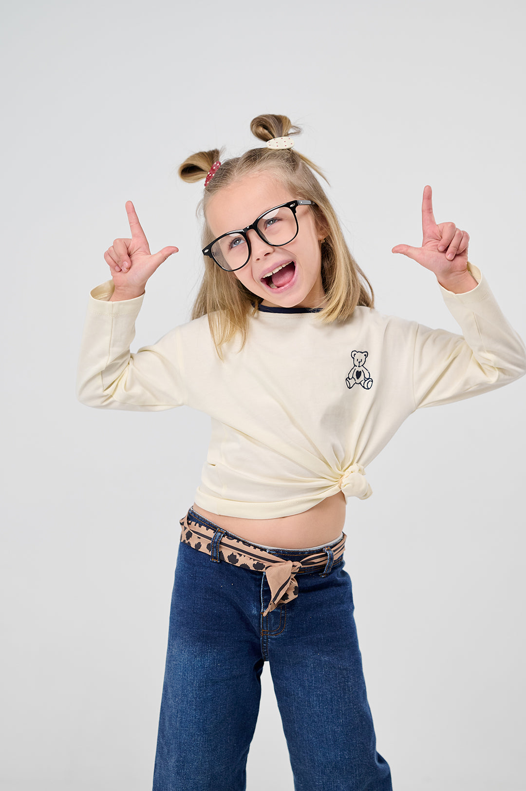 Front Knot Long Sleeve Top