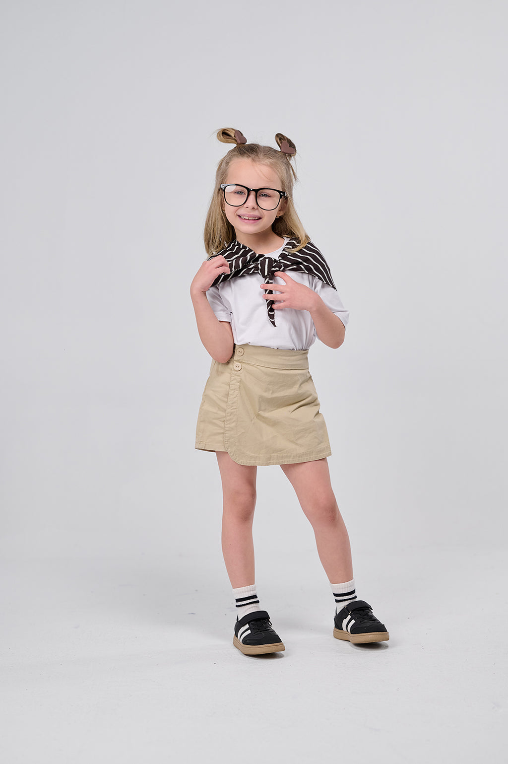 Button Detail Skort