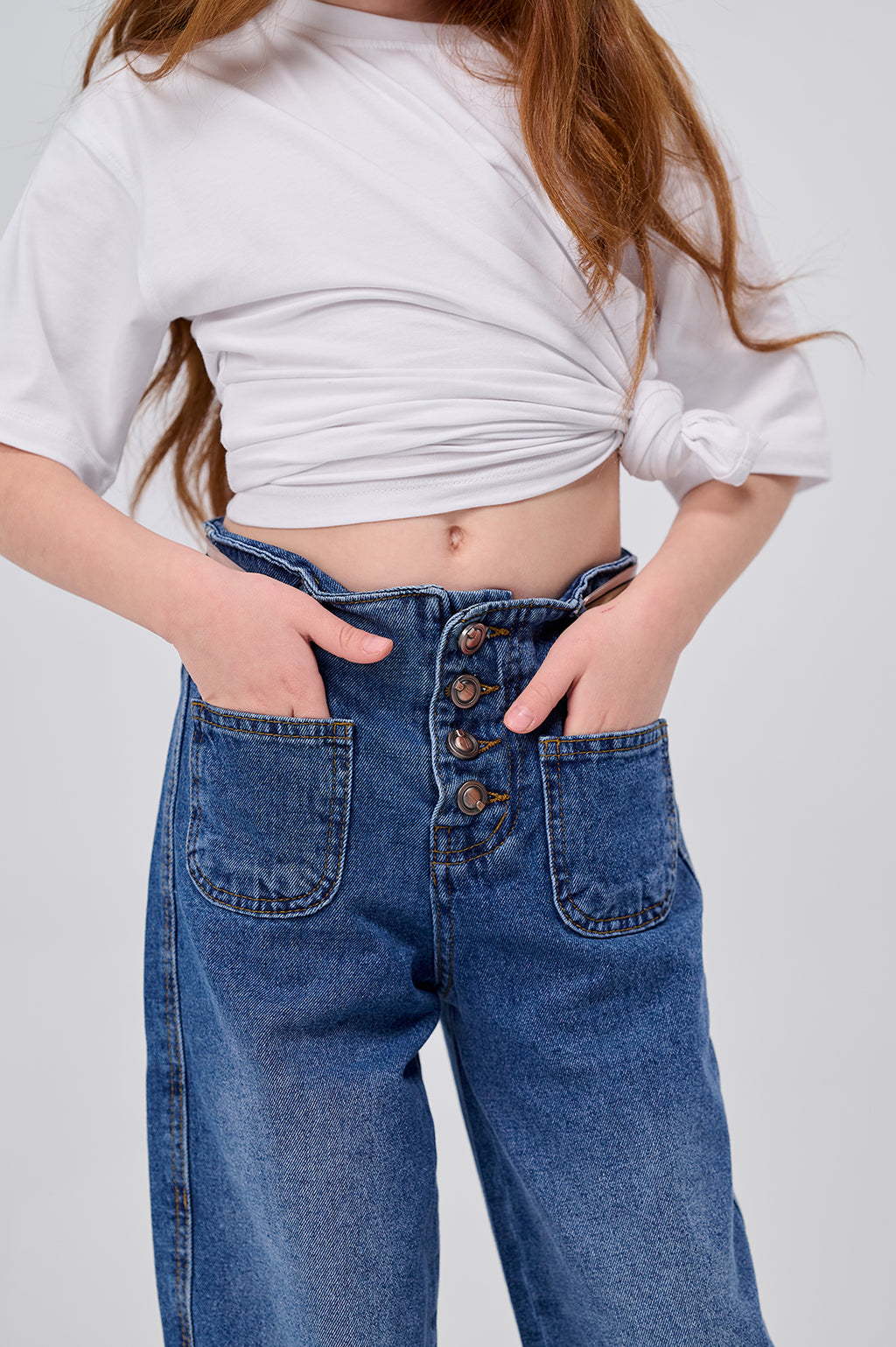 Wide Leg Denim Pants