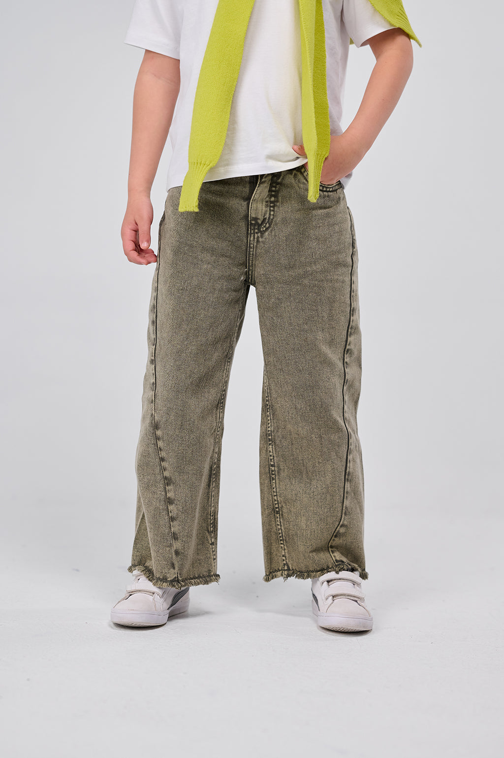 Vintage Wash Wide Denim