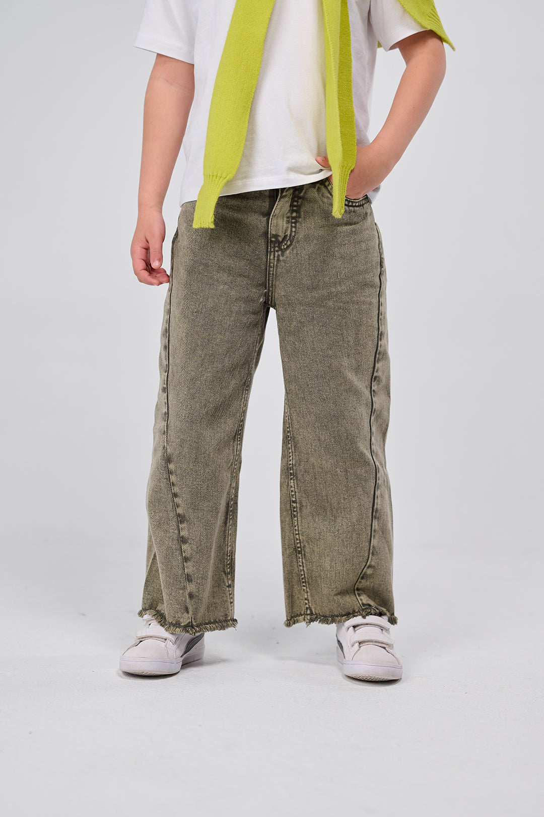 Vintage Wash Wide Denim