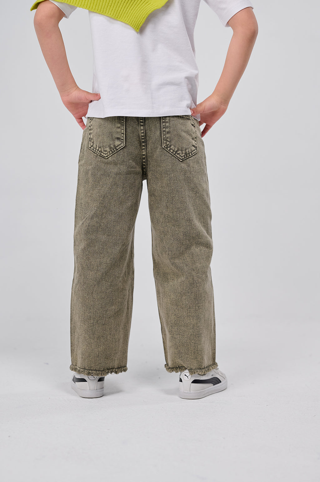 Vintage Wash Wide Denim