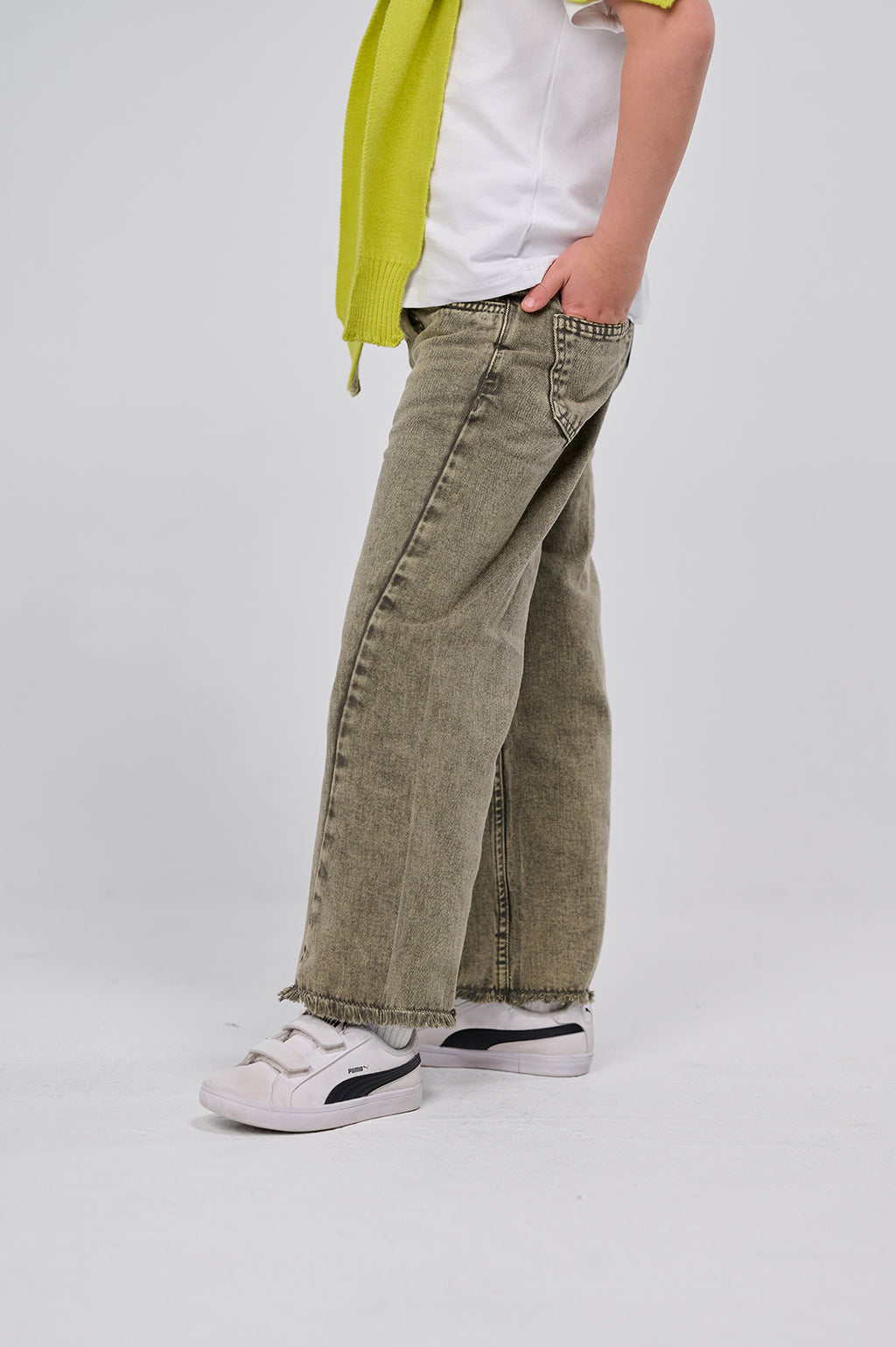Vintage Wash Wide Denim