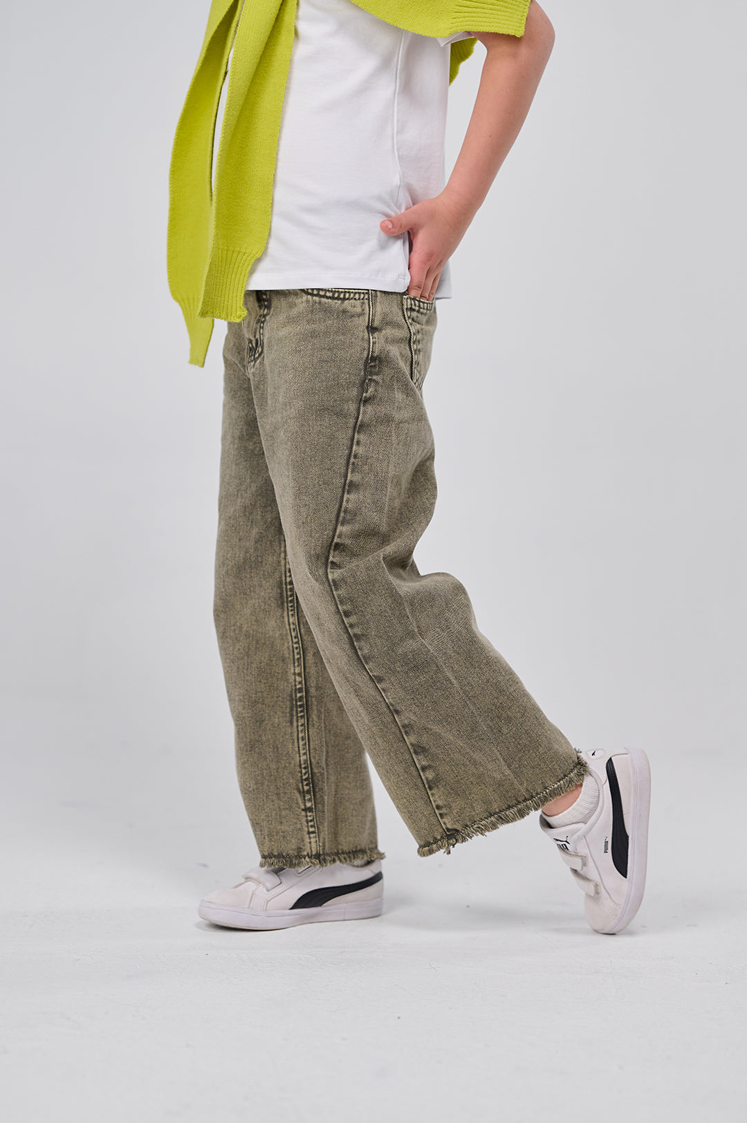 Vintage Wash Wide Denim