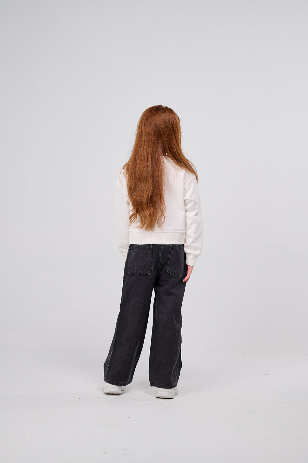 High-Rise Buttoned Wide-Leg Denim