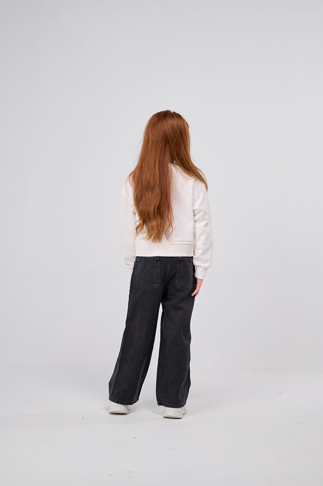 High-Rise Buttoned Wide-Leg Denim