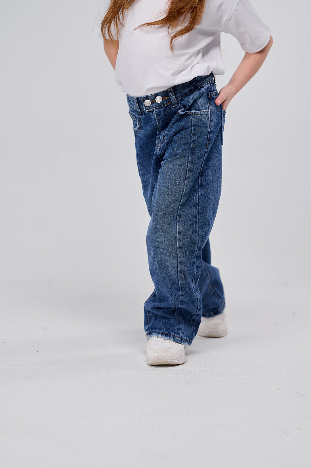 Two Buttons Denim Pants