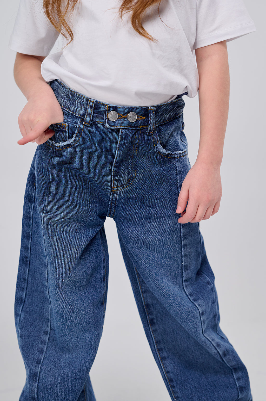 Two Buttons Denim Pants