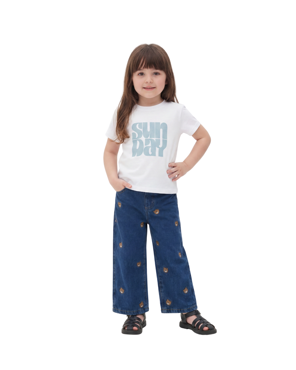 Teddy Print Denim