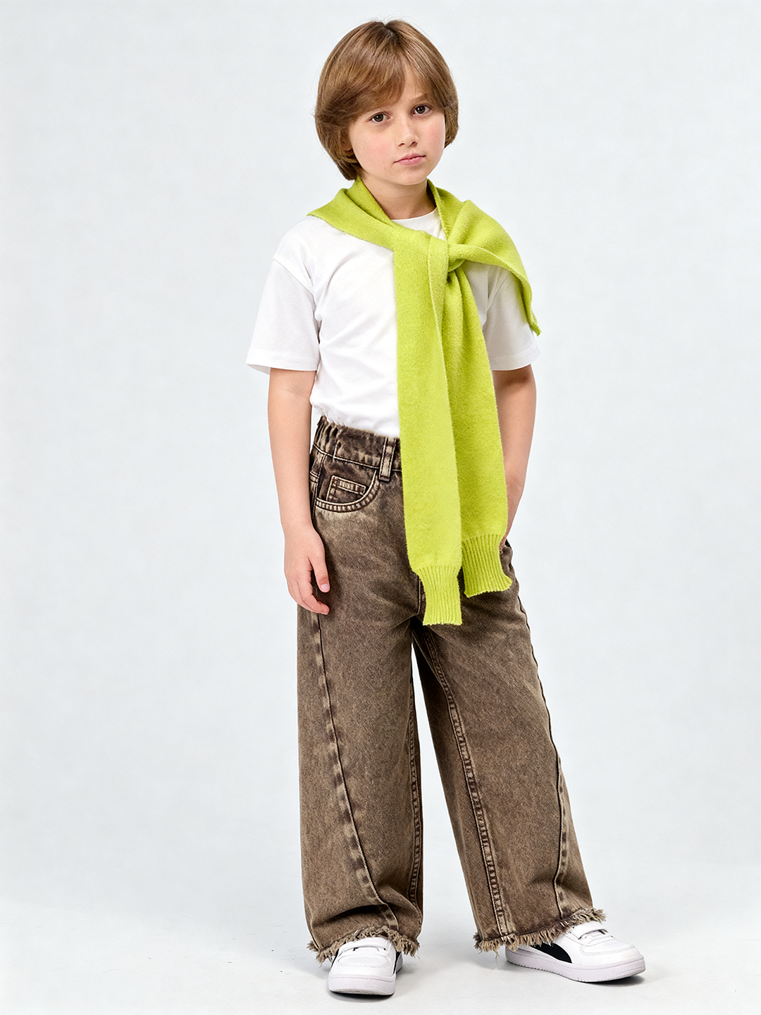 Vintage Wash Wide Denim