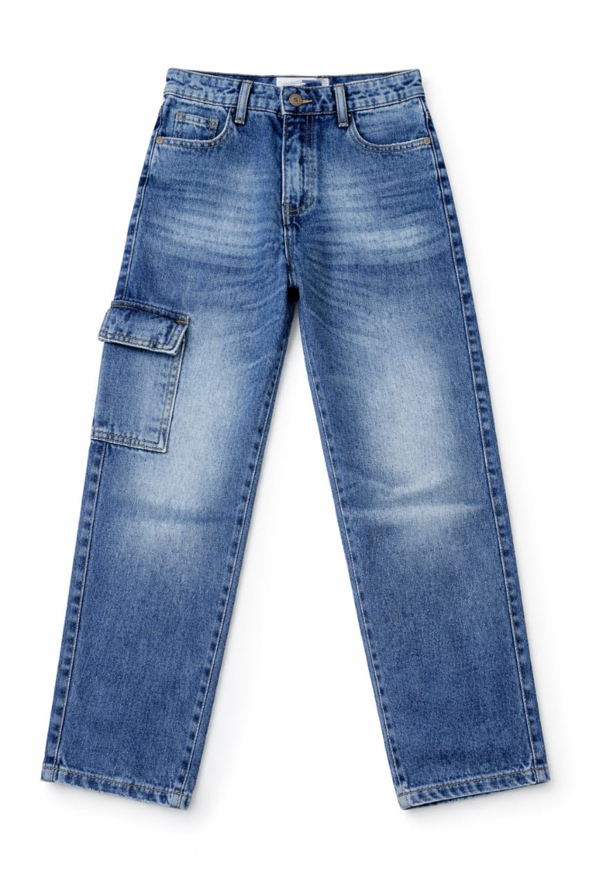 Street Cargo Denim Pants