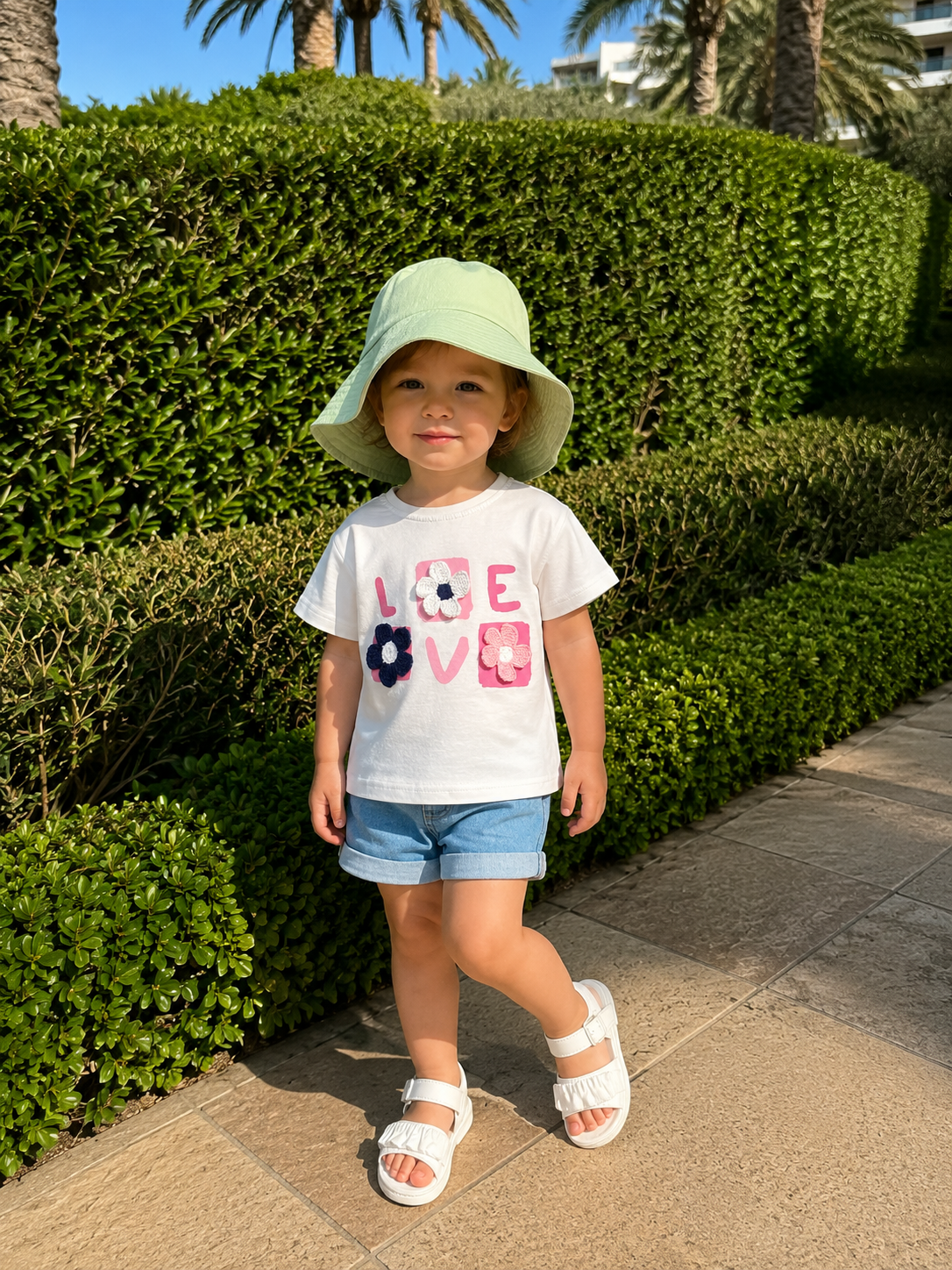 Love Floral Appliqué Tee