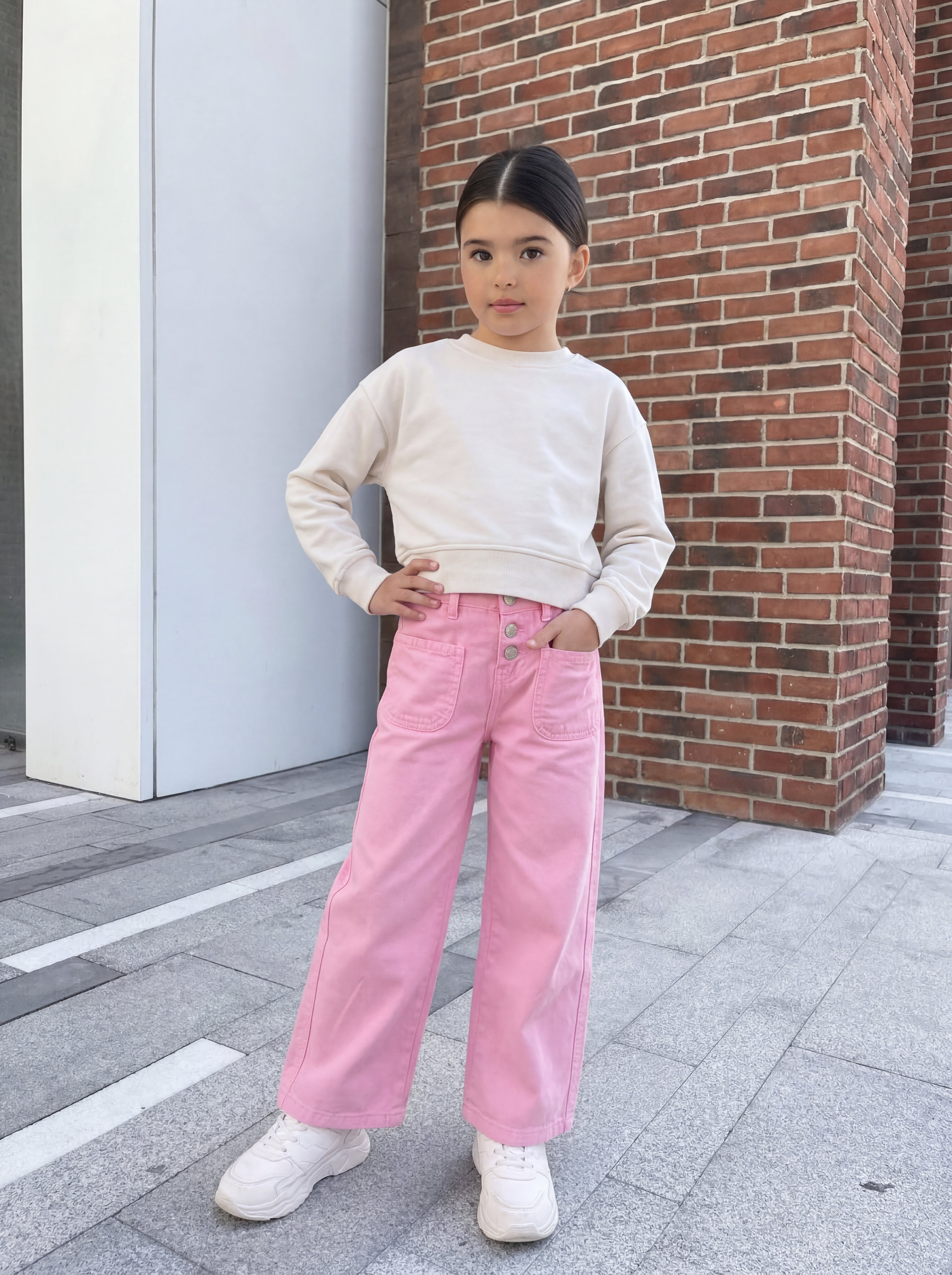 Candy Wide-Leg Denim Pants
