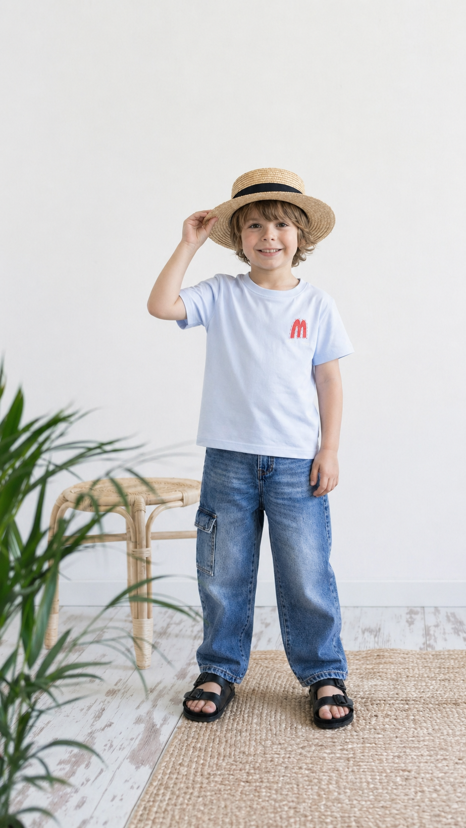 Street Cargo Denim Pants
