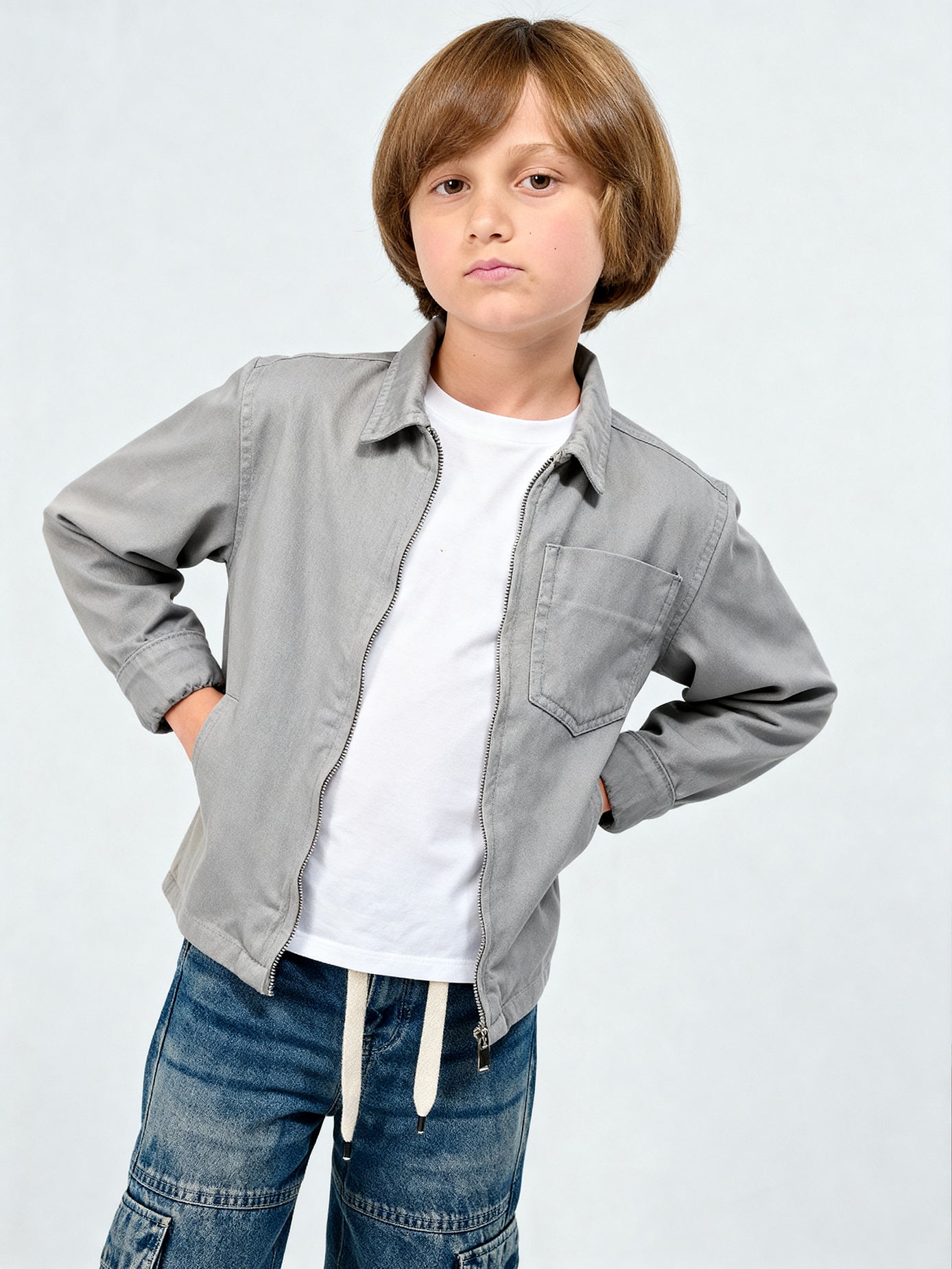 Structured Zip Overshirt