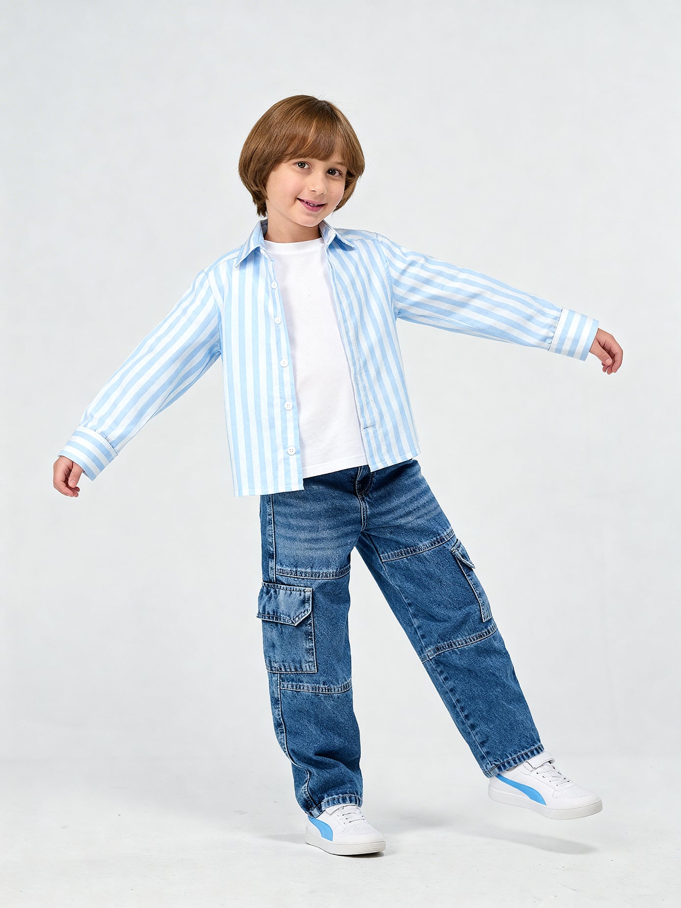 Striped Button-Down Shirt