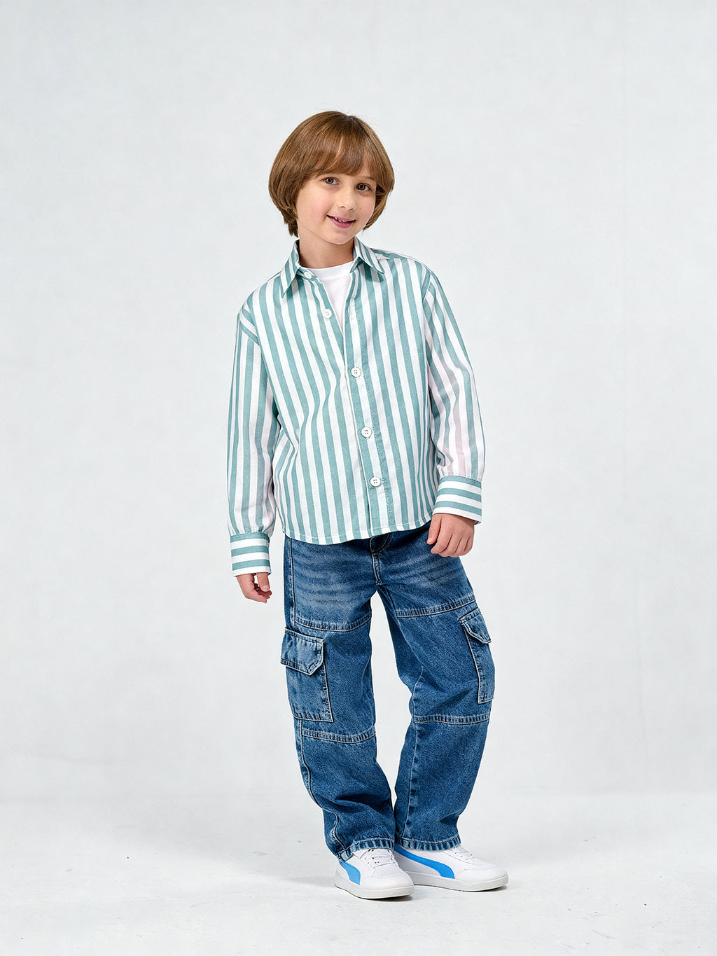 Striped Button-Down Shirt