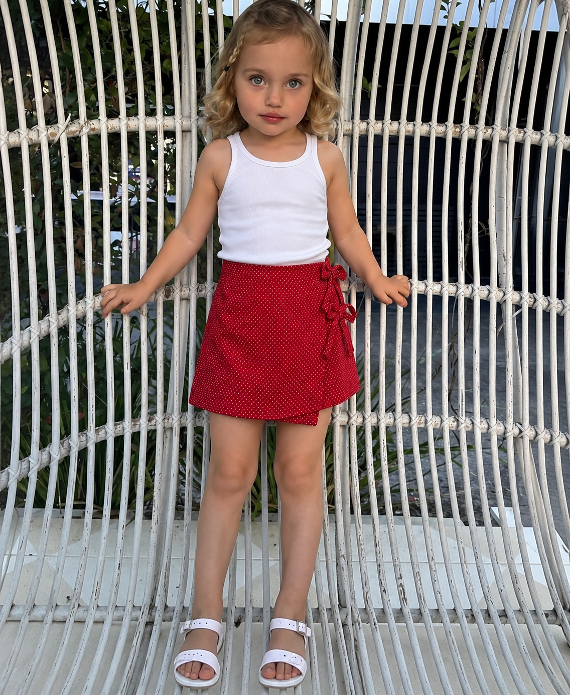 Wrap-Style Mini Skirt