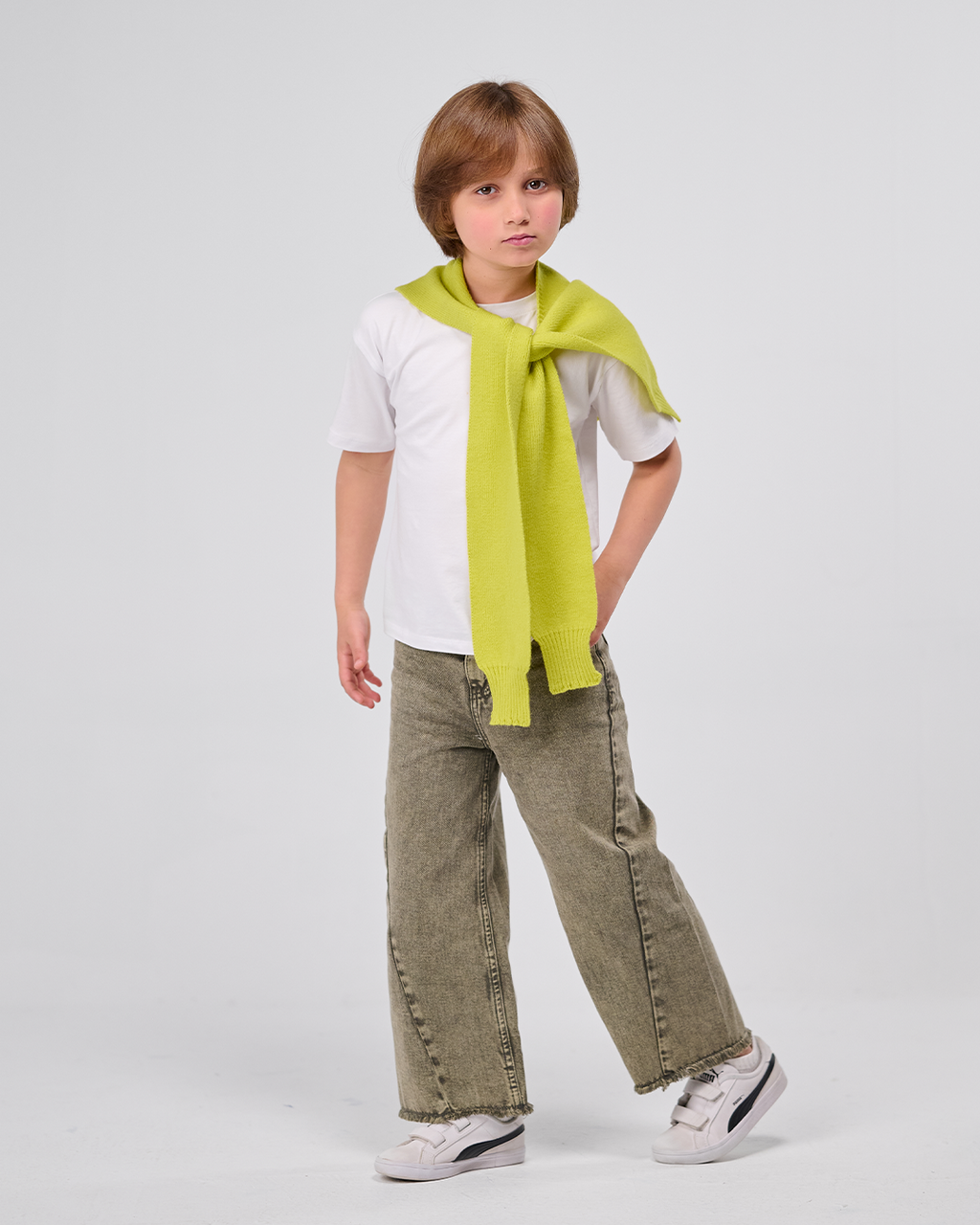 Vintage Wash Wide Denim