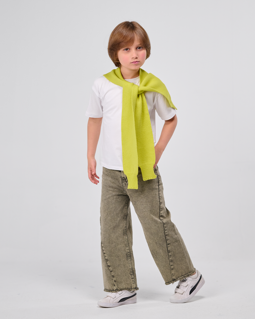 Vintage Wash Wide Denim