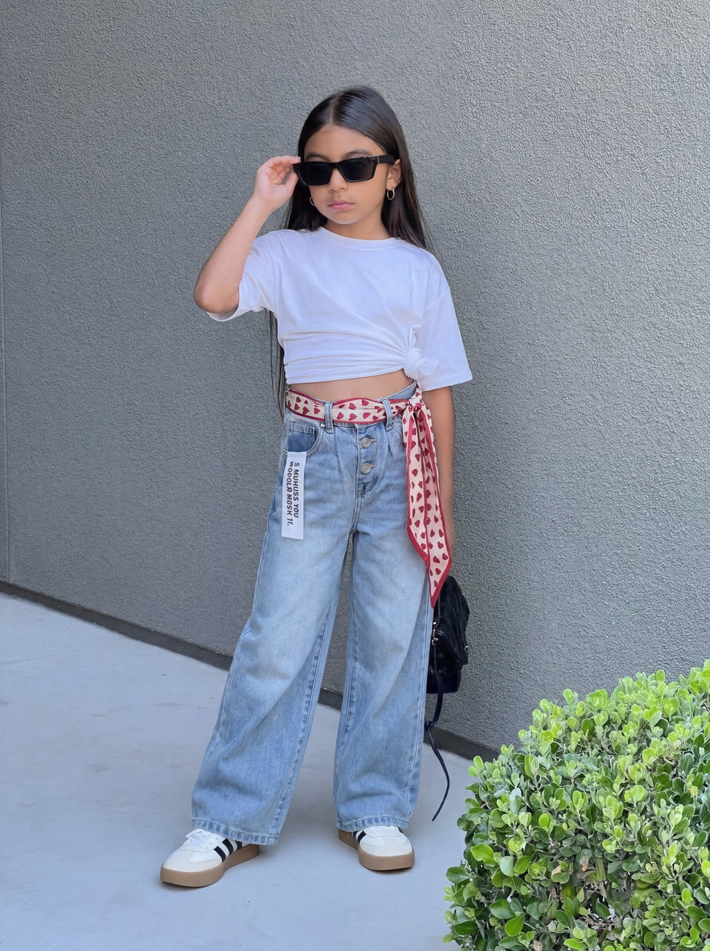 Wide Leg Denim Pants