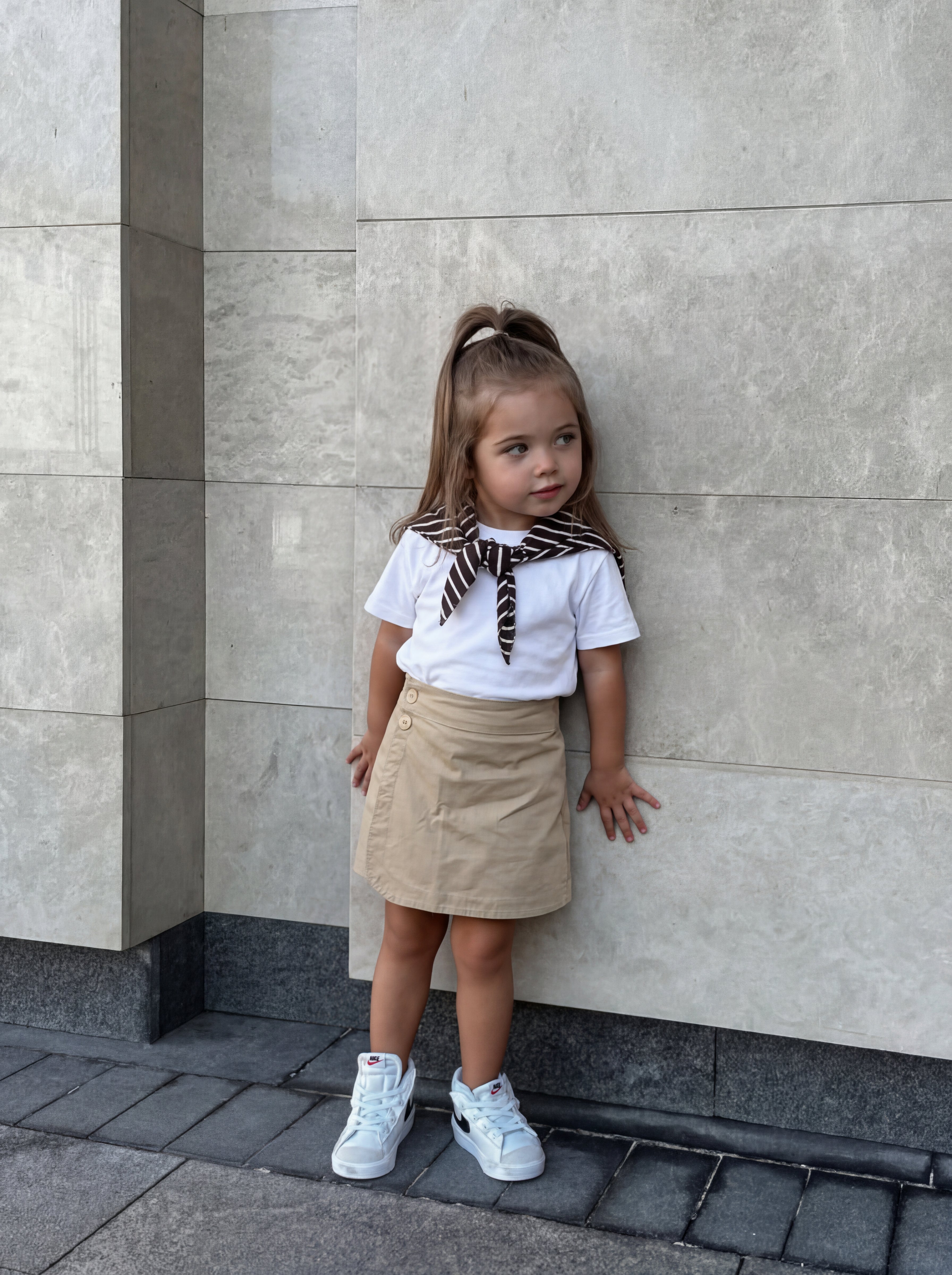 Button Detail Skort