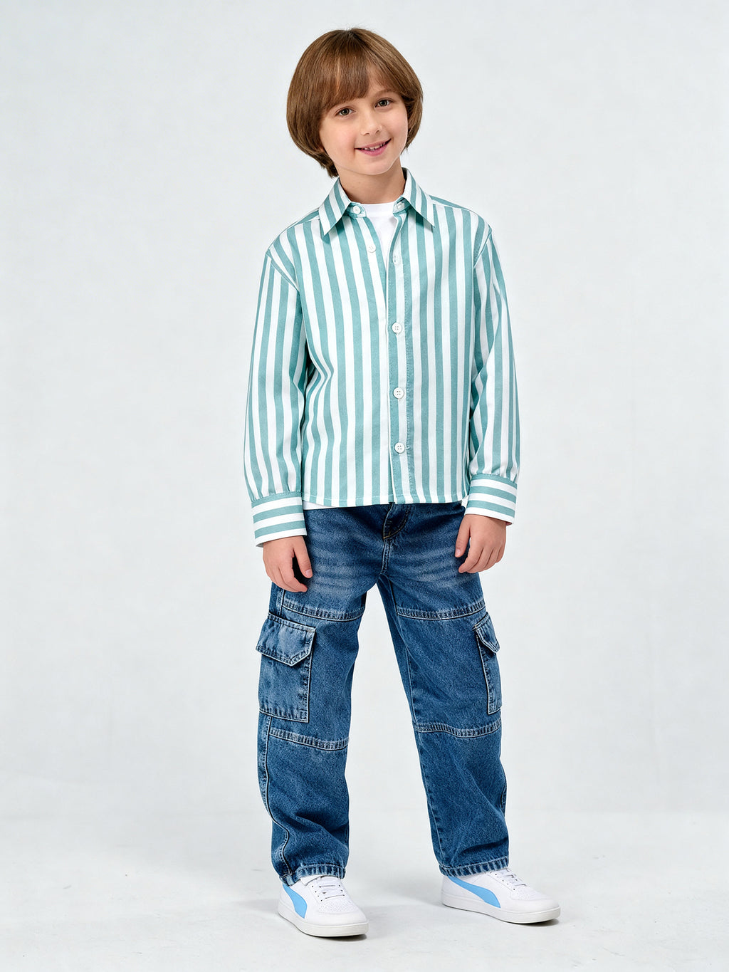 Striped Button-Down Shirt