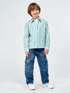 Striped Button-Down Shirt