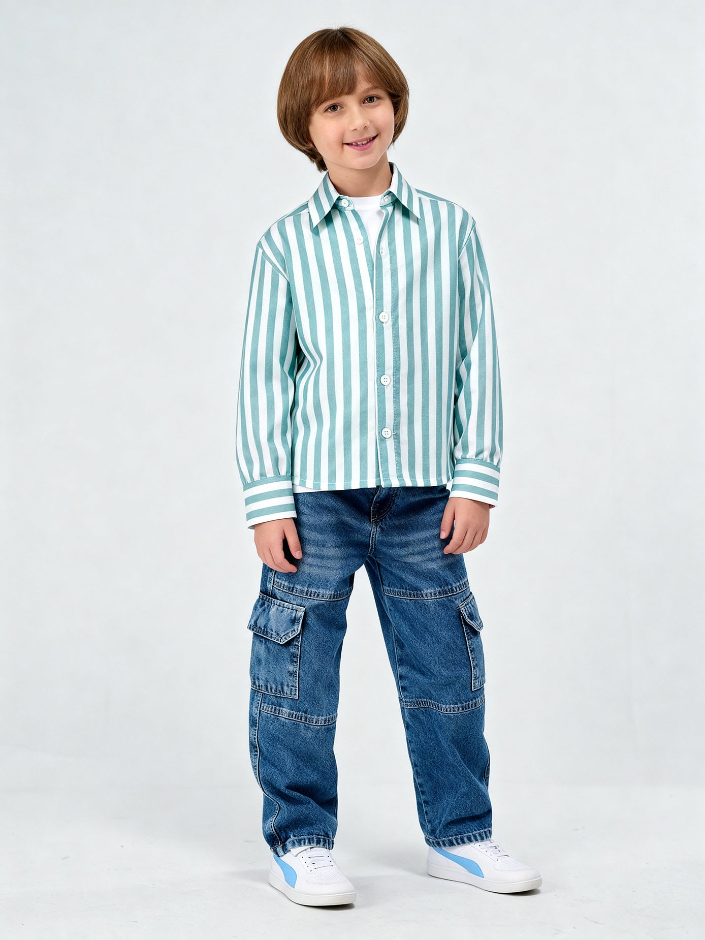 Striped Button-Down Shirt