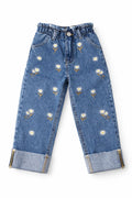 Daisy Embroidered Denim