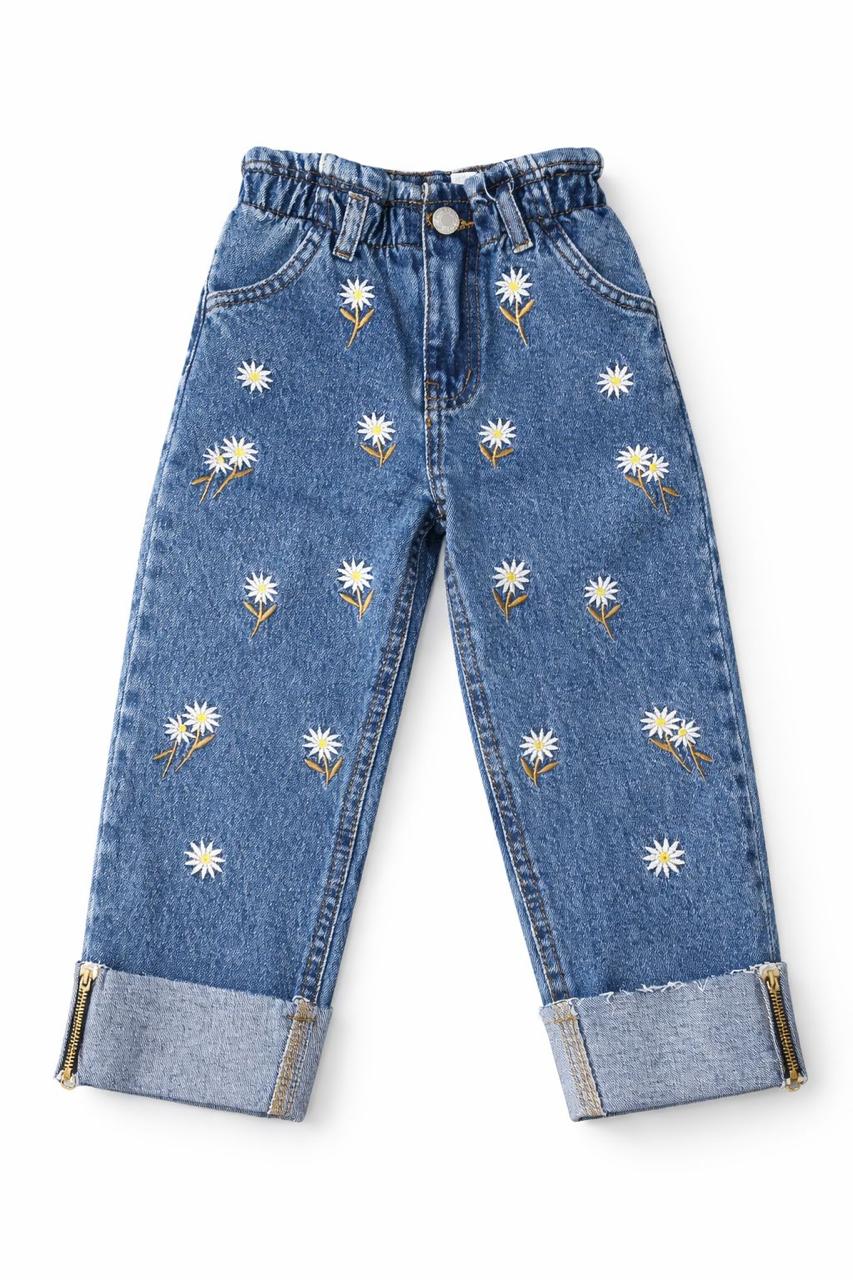 Daisy Embroidered Denim
