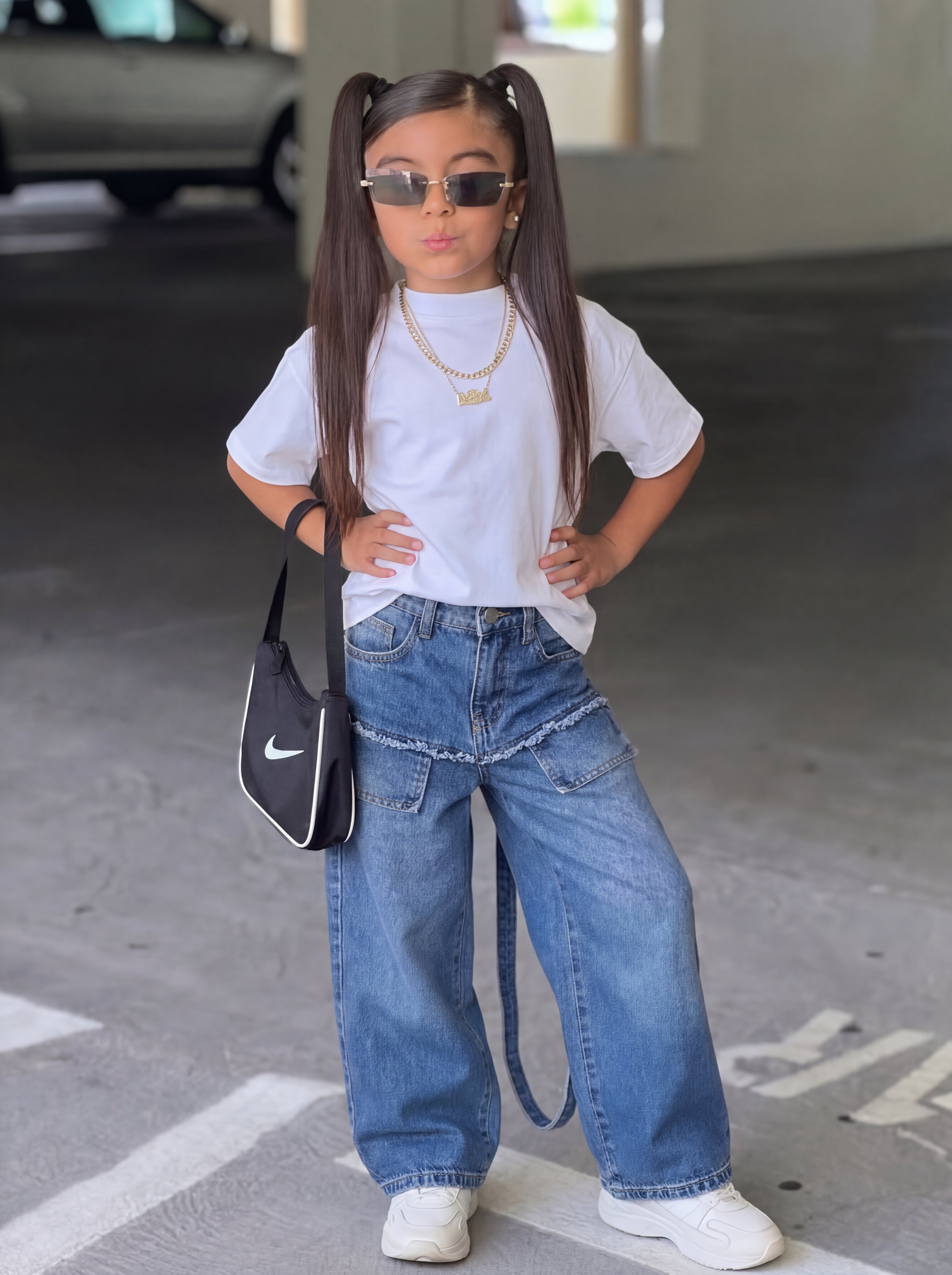 Statement Wide Denim Pants
