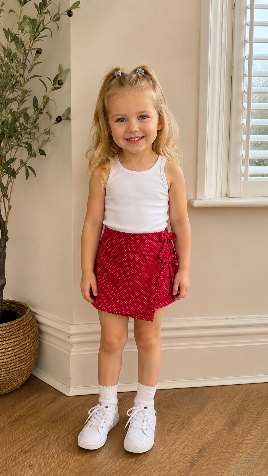 Wrap-Style Mini Skirt