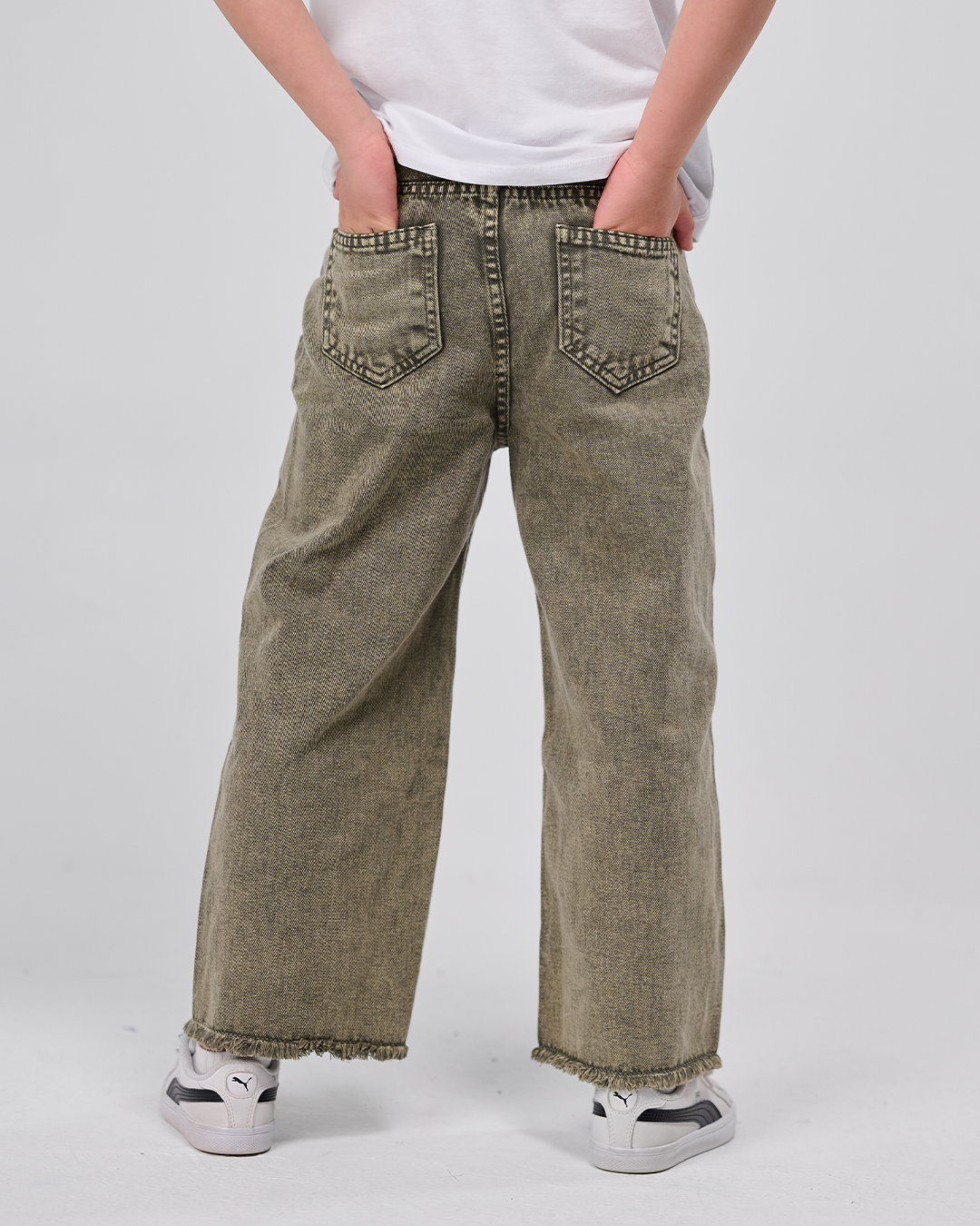 Vintage Wash Wide Denim