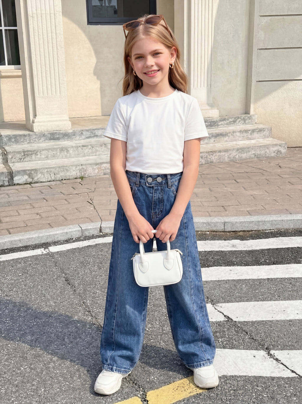 Two Buttons Denim Pants