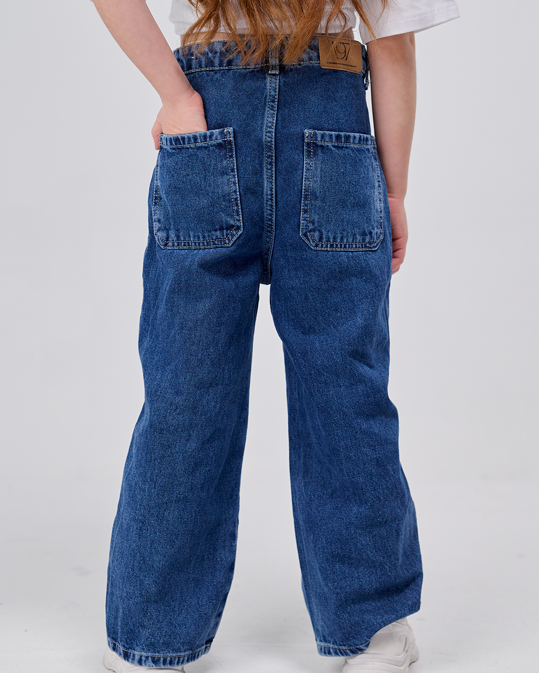 High-Rise Buttoned Wide-Leg Denim