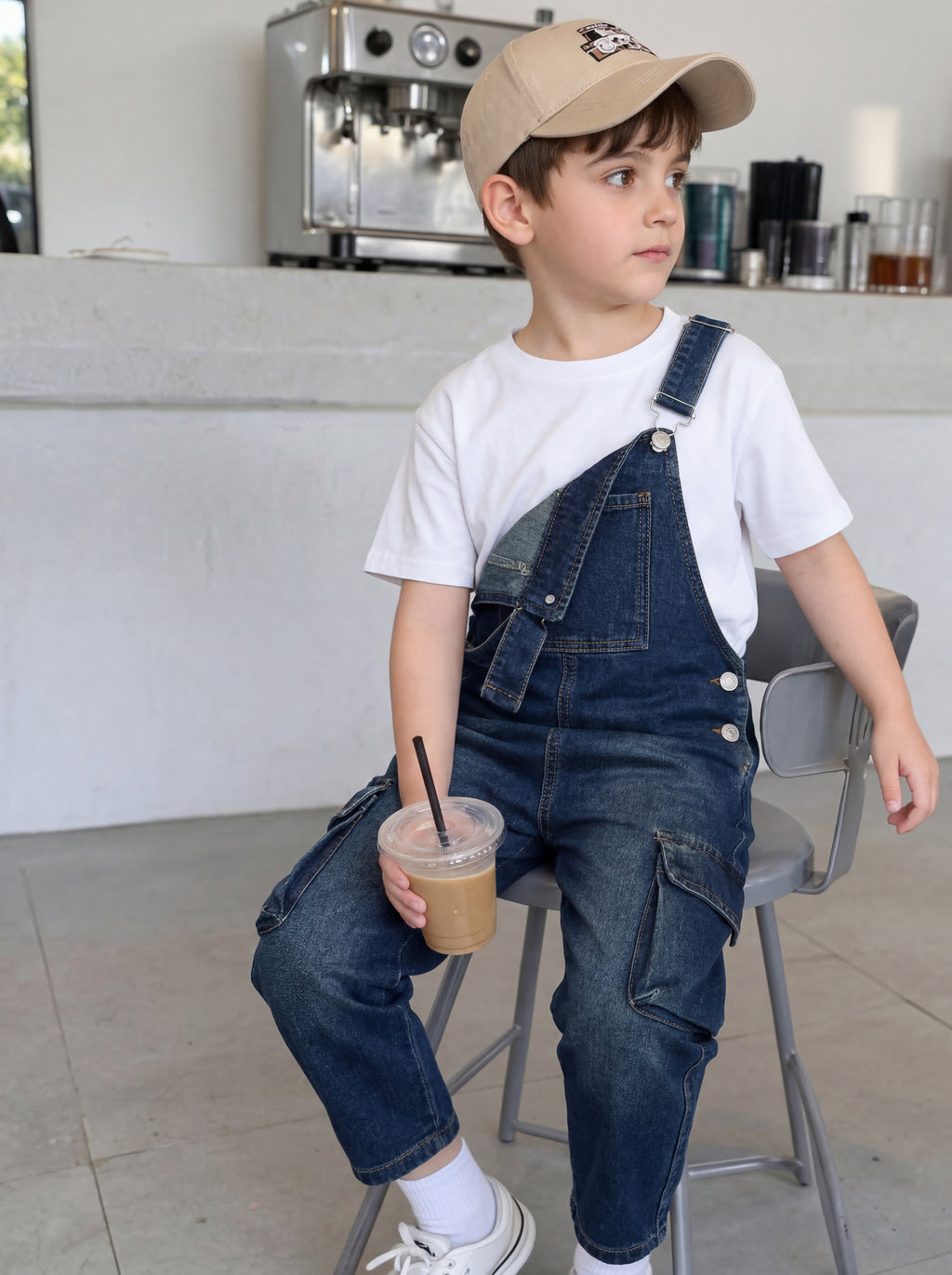 Cargo Denim Overalls