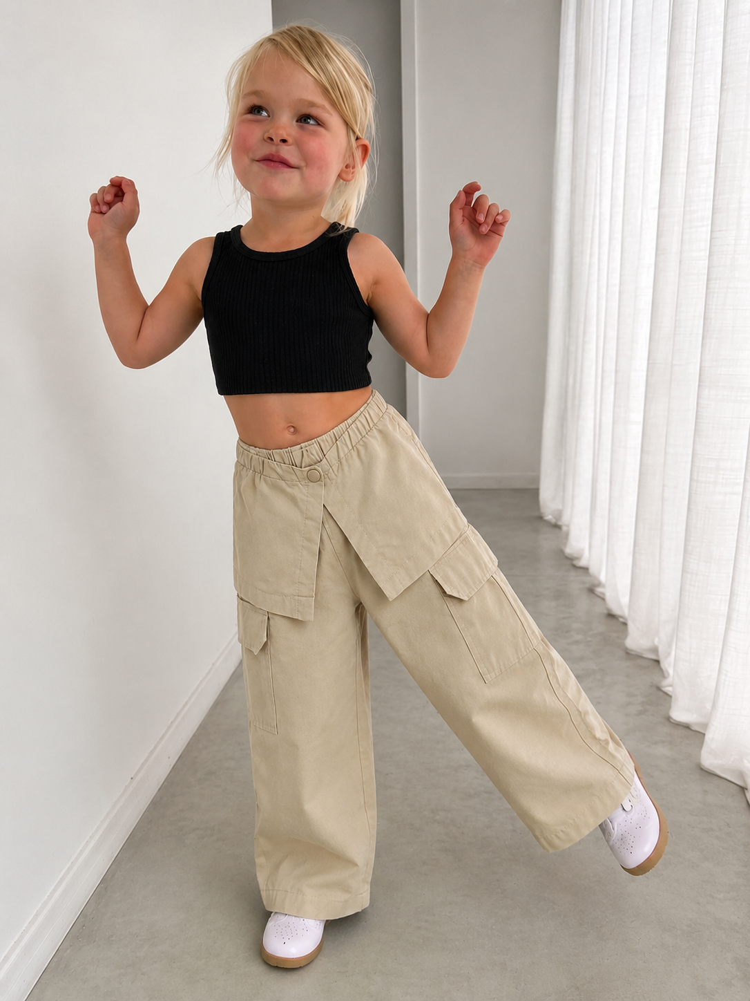 Mini Sand Wrap-Waist Pants