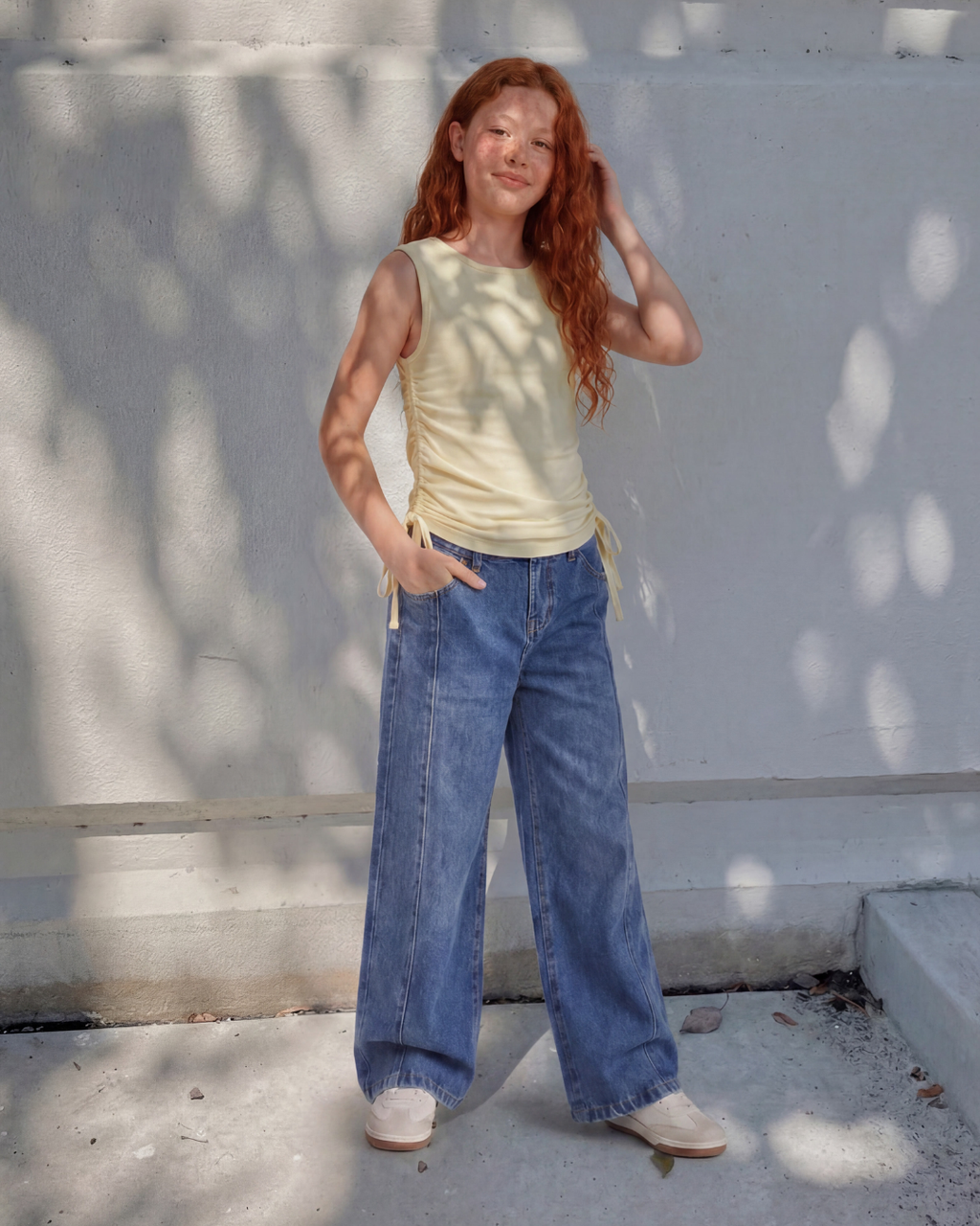 Ruched Side-Tie Top