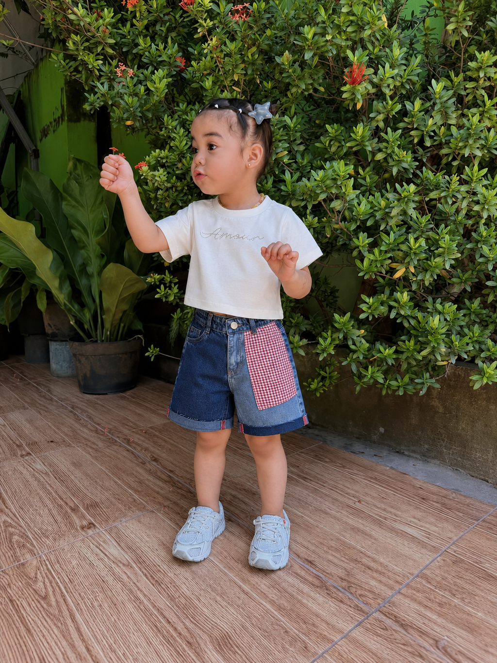 Patchwork Denim Set