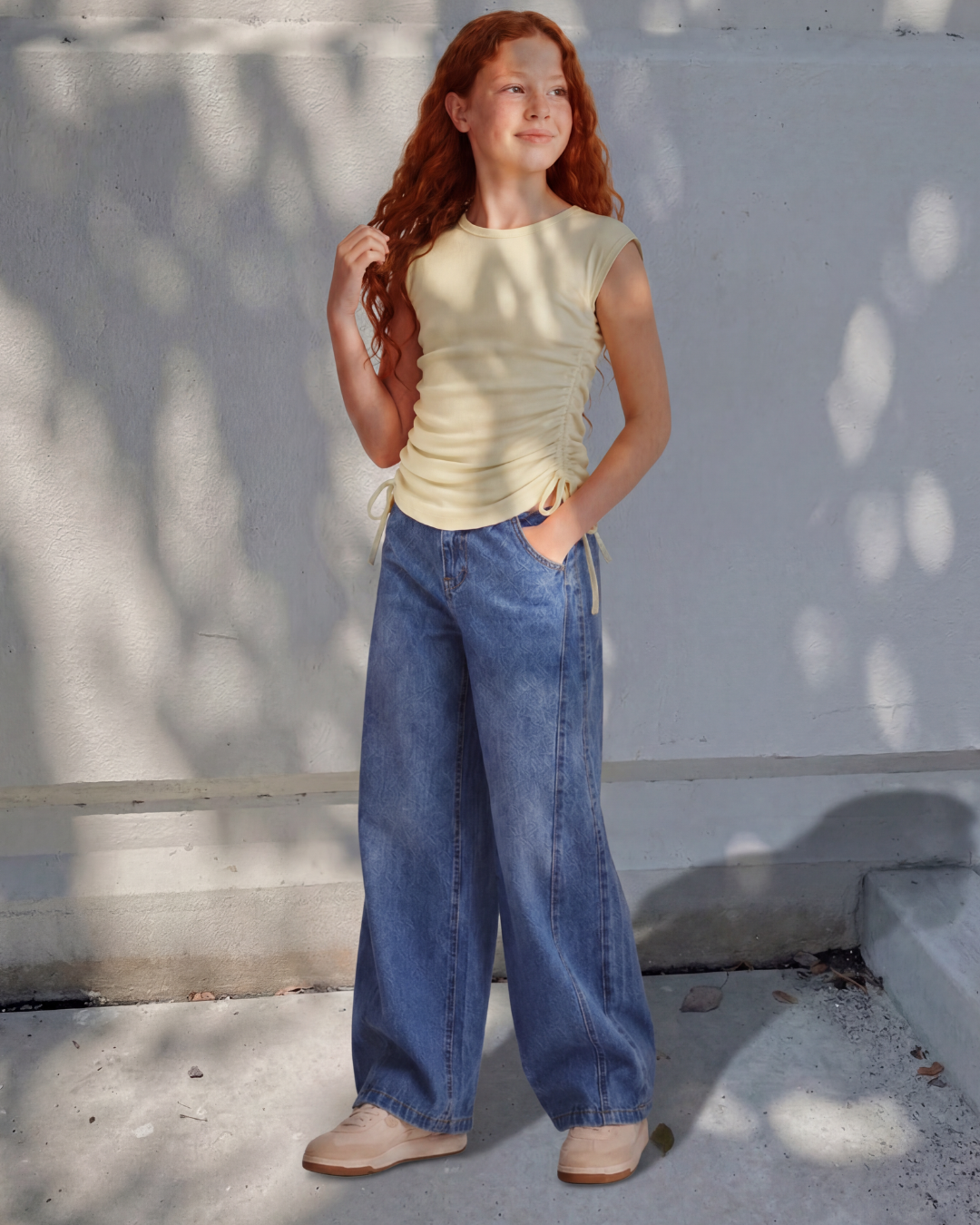 Ruched Side-Tie Top