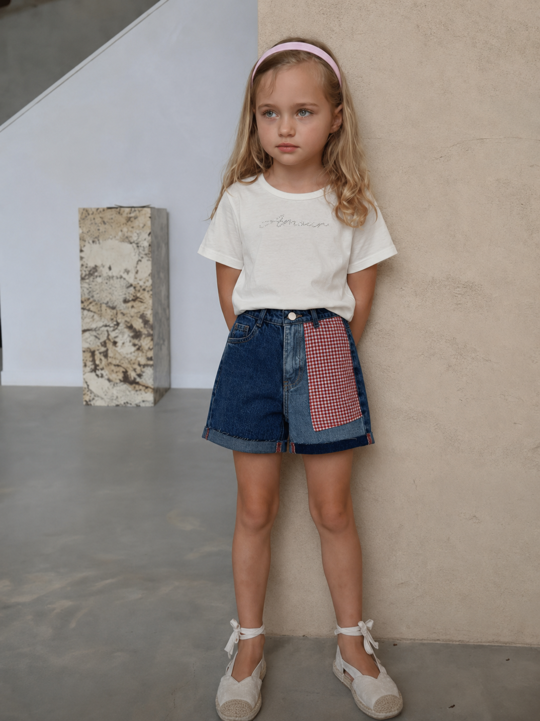Patchwork Denim Set